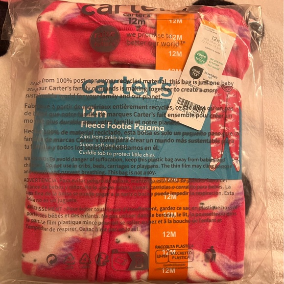 Carters Footie Pajamas (12 Months) - Picture 5 of 6